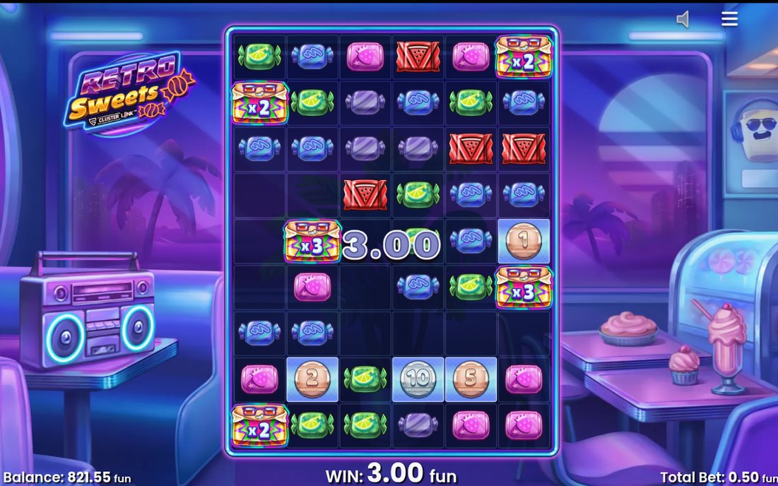 Spelets vy när Free Spins pågår